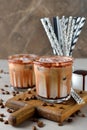 Iced coffee mochachino Royalty Free Stock Photo