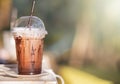 Iced coffee, refreshing cool summer