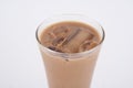 Iced coffee  on the white background Royalty Free Stock Photo