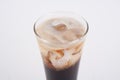 Iced coffee  on the white background Royalty Free Stock Photo