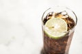 Iced coke glass Royalty Free Stock Photo