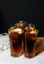 Iced Cola Drinks in Tall Glasses