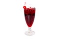 Iced drink with cherry