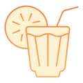 Iced drink flat icon. Lemonade orange icons in trendy flat style. Cold tea gradient style design, designed for web and Royalty Free Stock Photo