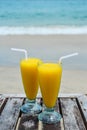 Mango smoothies at beach