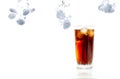 Iced Glass Of Carbonated Refreshing Drink Royalty Free Stock Photo