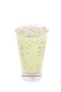 Iced green tea latte Royalty Free Stock Photo