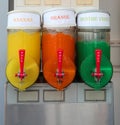 iced grenadine dispenser with Pineapple Orange and Mint flavors