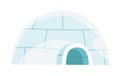 Iced igloo icon. Clipart image isolated on white background Royalty Free Stock Photo