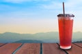 Iced lemon tea on nature background Royalty Free Stock Photo