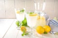 Iced lemonade, limoncello liqueur