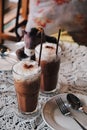 Iced Mocha Coffee in the Coffee shop Royalty Free Stock Photo