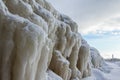 The iced over pier