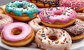 iced ring doughnuts on a plate