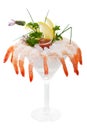 Iced shrimp cocktail Royalty Free Stock Photo