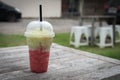 Iced strawberry with giwi juice Royalty Free Stock Photo