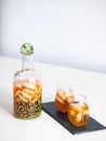 Iced Tea in Colorful Glassware