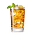 Iced tea drink on a white background