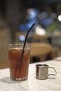 Iced Tea with straw