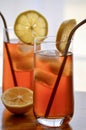 Iced tea with lemon Royalty Free Stock Photo