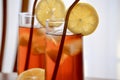 Iced tea with lemon