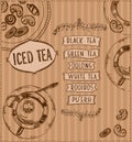 Iced tea menu banner design template