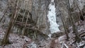 Icefall - Brankovsky icefall, Slovakia Royalty Free Stock Photo