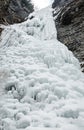 Icefall - Brankovsky waterfall, Slovakia Royalty Free Stock Photo