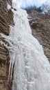 Icefall - Brankovsky waterfall, Slovakia Royalty Free Stock Photo