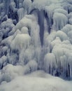 Icefall - Manyavsky waterfall Royalty Free Stock Photo