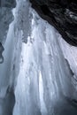 Between the icefall and the rock Royalty Free Stock Photo