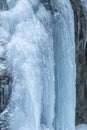 Icefall on a rock wall Royalty Free Stock Photo
