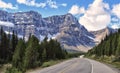 Icefields Parkway in Banff National Park Royalty Free Stock Photo