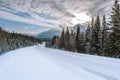Icefields Parkway in Canadian Rocky Royalty Free Stock Photo