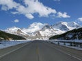 Jasper National Park, Canadian Rocky Mountains, Icefields Parkway at Athabasca Glacier near Sunwapta Pass, Alberta, Canada Royalty Free Stock Photo