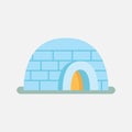 An icehouse igloo. Flat illustration