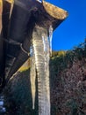 Iceicle at the roof Royalty Free Stock Photo
