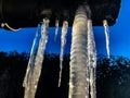 Iceicle at the roof Royalty Free Stock Photo