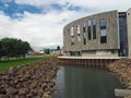 View on modern Hof Cultural and Conference Centre in downtown Ak Royalty Free Stock Photo