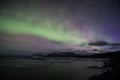 The dance of the ghosts, the spectacular Northern Lights in Iceland Royalty Free Stock Photo