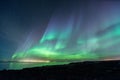 The dance of the ghosts, the spectacular Northern Lights in Iceland Royalty Free Stock Photo