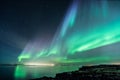 The dance of the ghosts, the spectacular Northern Lights in Iceland Royalty Free Stock Photo