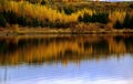 Iceland autumn lake reflecting colors