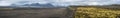 Iceland autumn tundra landscape near Haoldukvisl glacier, Iceland. Glacier tongue slides from the Vatnajokull icecap or Vatna Royalty Free Stock Photo