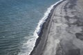 Iceland black sand beach Royalty Free Stock Photo