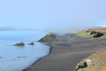 Iceland black sand beach Royalty Free Stock Photo