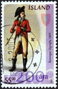 ICELAND - CIRCA 2003: A stamp printed in Iceland from the `Icelandic Police Force bicentenary` issue shows Policeman, 1803, circa