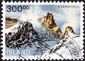 ICELAND - CIRCA 1991: A stamp printed in Iceland shows Kverkfjoll range, circa 1991.