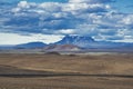 iceland, clouds over herdubreid volcano Royalty Free Stock Photo