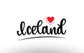 Iceland country text typography logo icon design